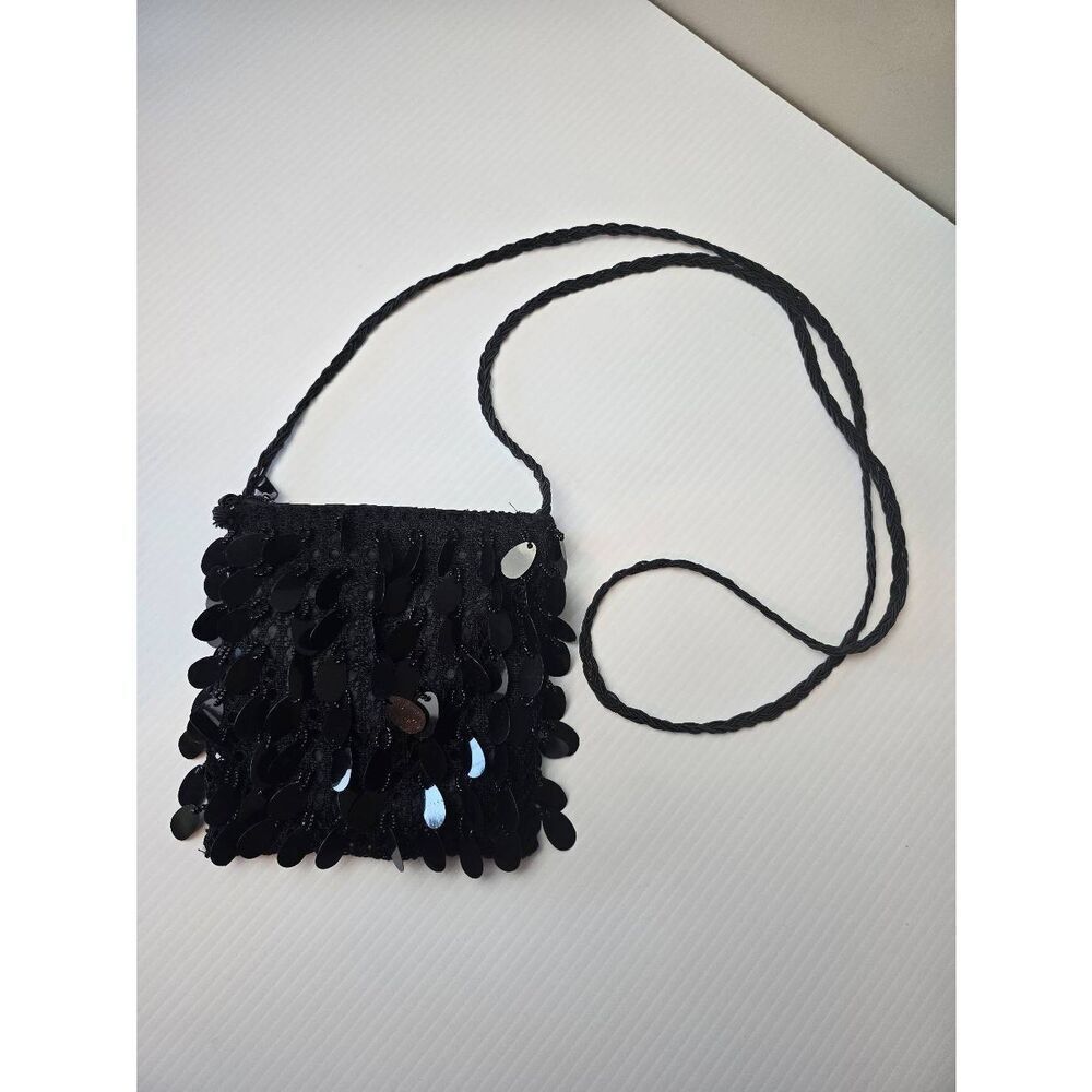 Evening Bag Black Sequined